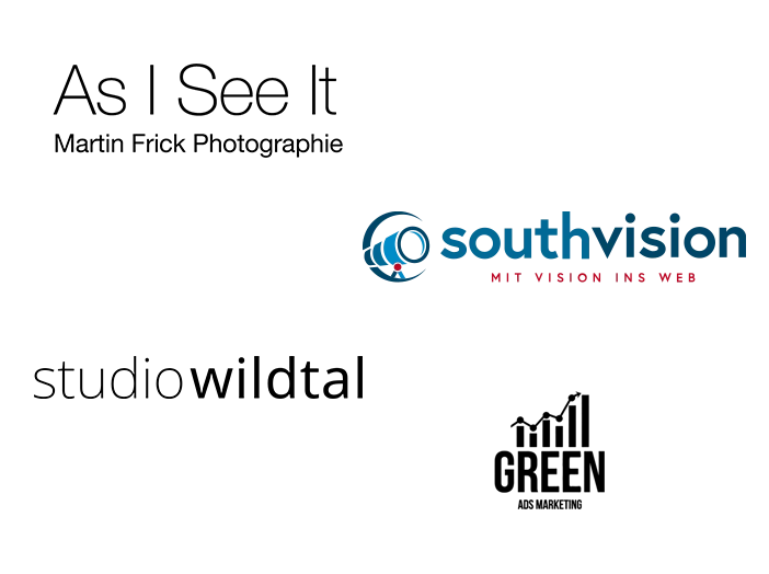 Logos verschiedener Unternehmen auf weißem Hintergrund, darunter Schriftzüge und Grafikelemente.