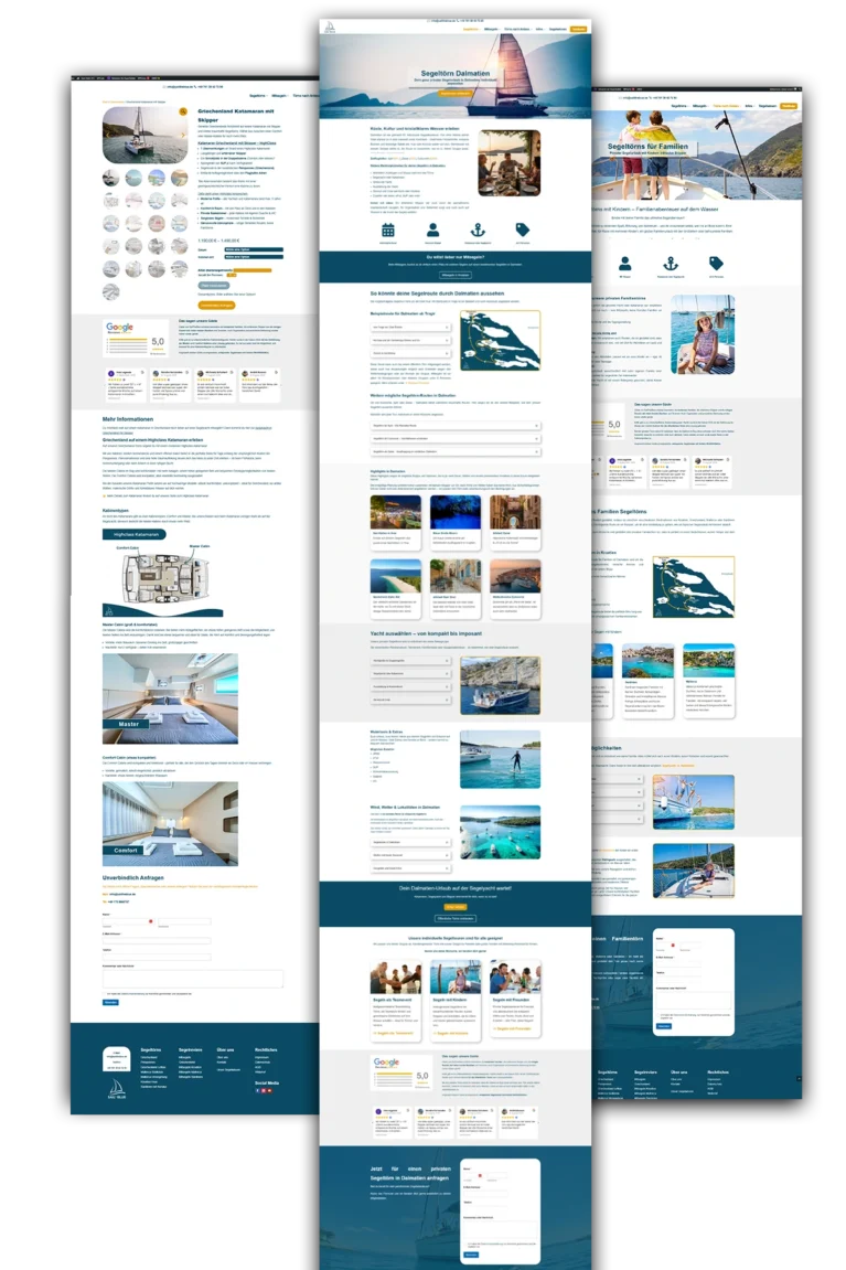 Webdesign mit verschiedenen SEO-Seitentypen für Reiseveranstalter